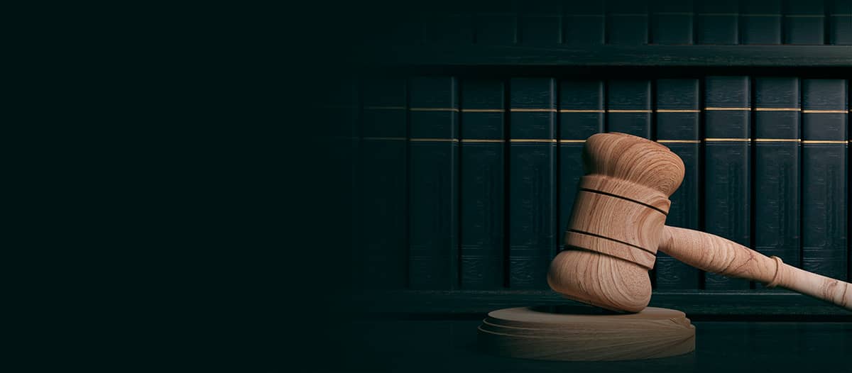 a gavel in a courtroom